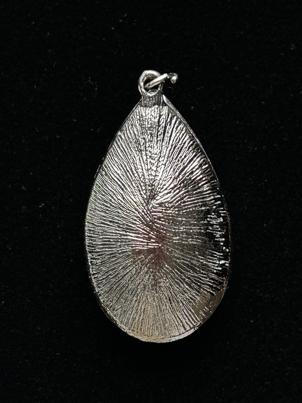 Vintage Vitrail Rainbow Faceted Crystal Teardrop Pendant Silver Tone Bail