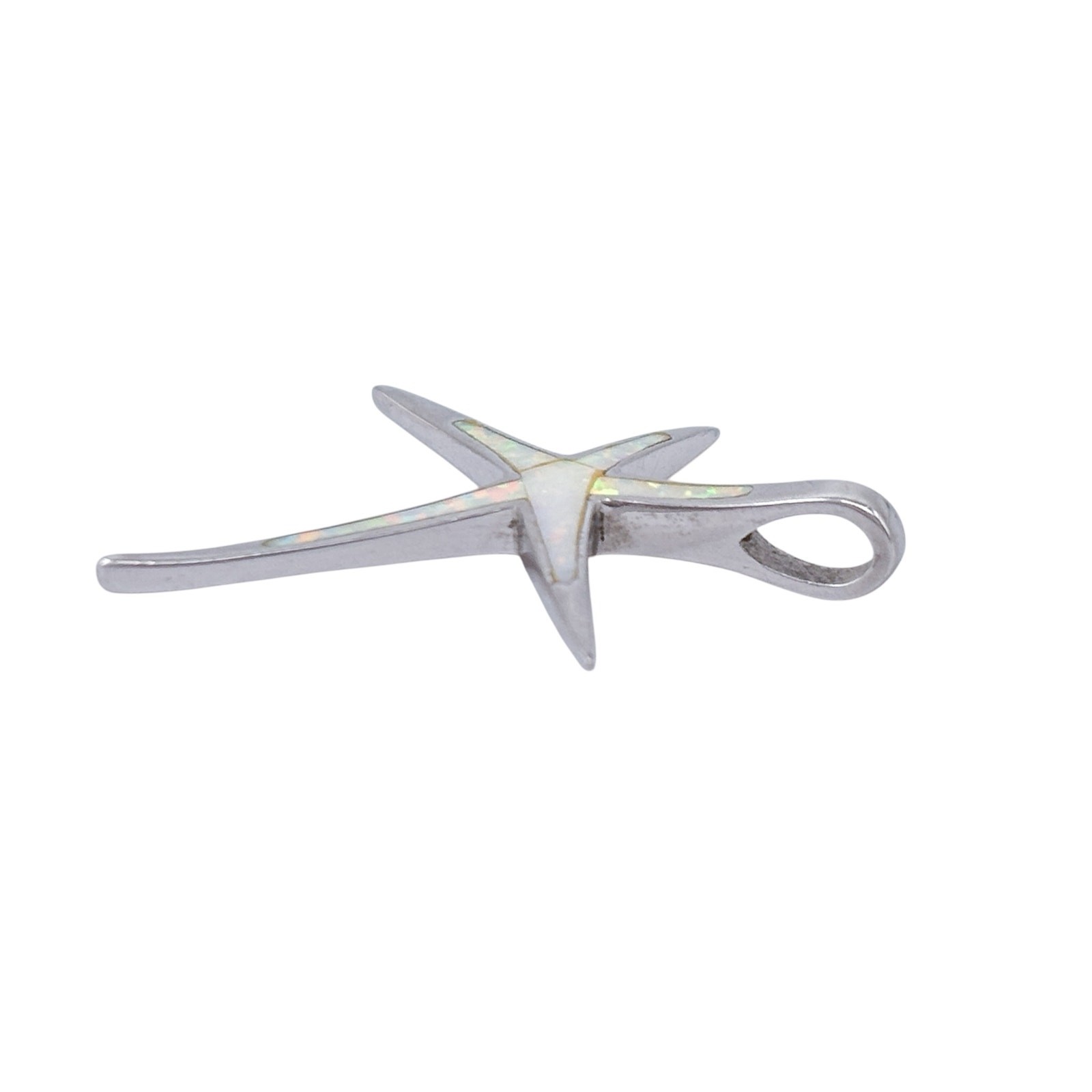 Vintage Sterling Silver 925 | Opal Inlay | Ocean Sea Star Fish Pendant