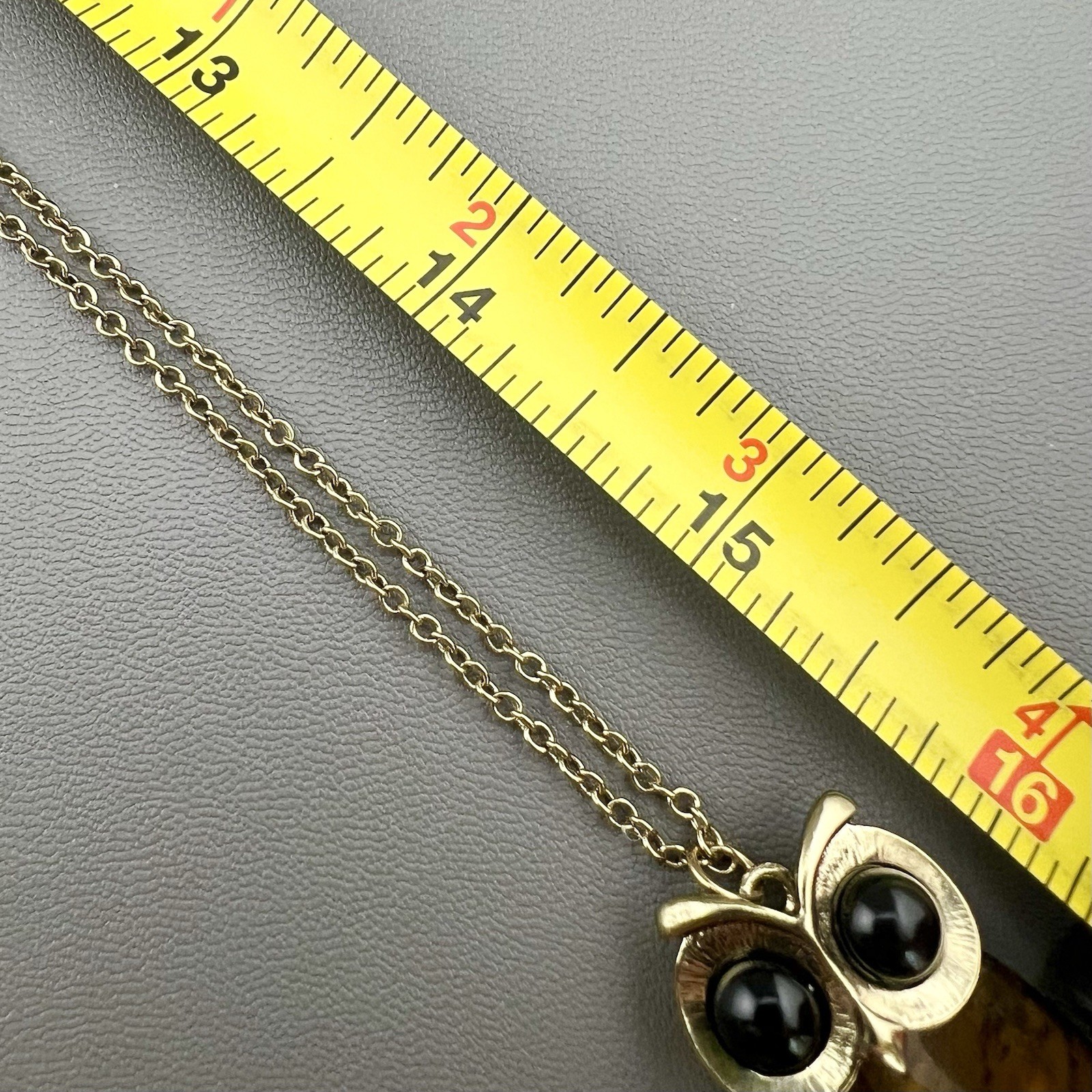 Vintage Signed Necklace Lot Tiger Eye Owl Heart Napier Coldwater Creek Gold Tone