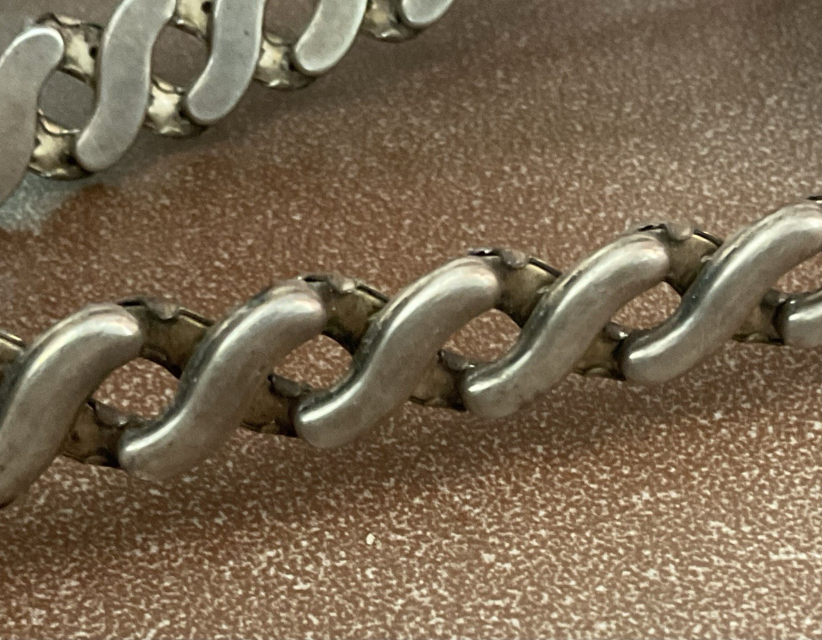 Vtg Heavy Solid 925 Sterling Silver ID Bracelet Expansion Link Stretch Band 44 g