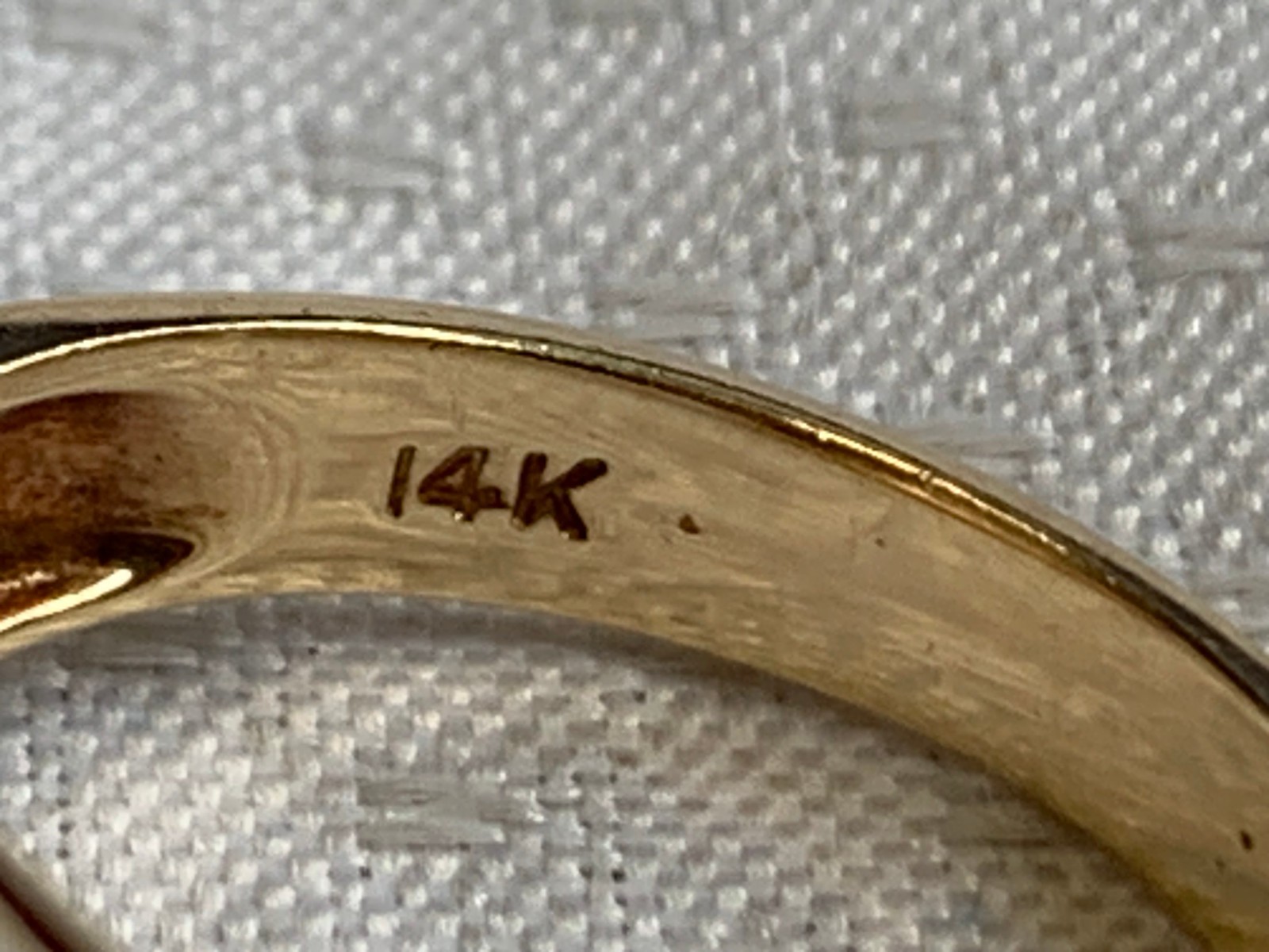 Vtg Yellow Gold Ring 4.86g Fine Jewelry Size 6 Band Clear Stones *READ*