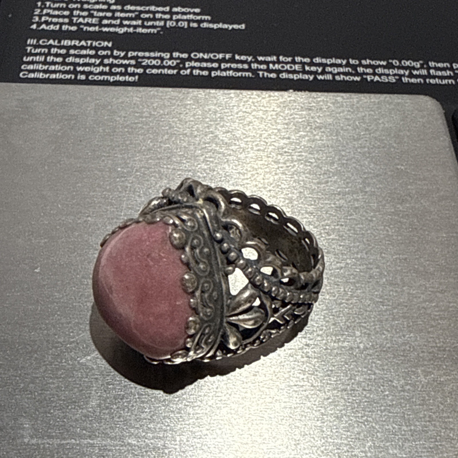 Carolyn Pollack Heart Ring Pink Rhodonite Te Amo Size 6 Sterling Silver 925