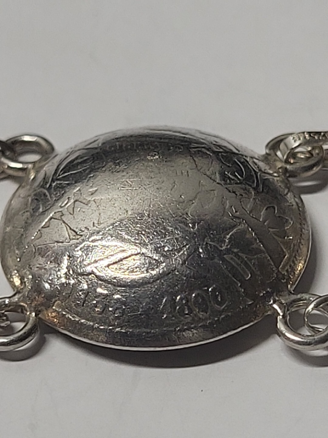 Antique Sterling Silver Coin Bracelet Republic De Guatemala 1833 1890 Coins