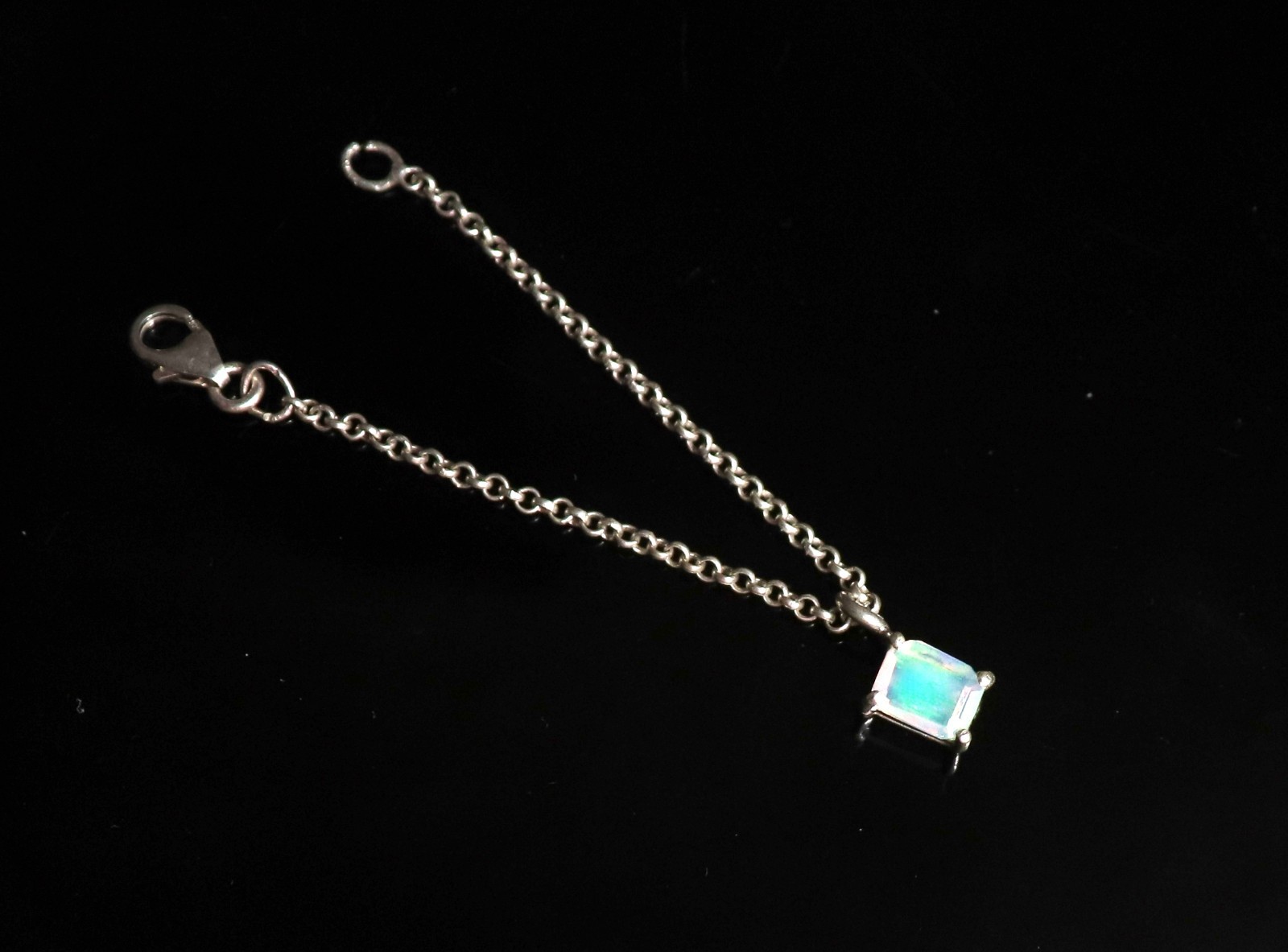 sterling silver fire opal pendant silver girly jewelry daily wear jewelry