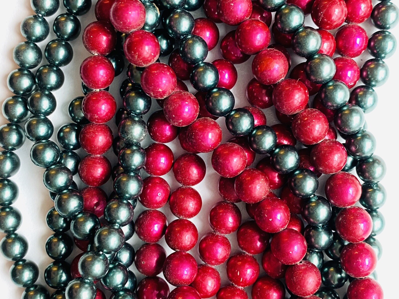 Two Vintage Early Plastic Necklaces