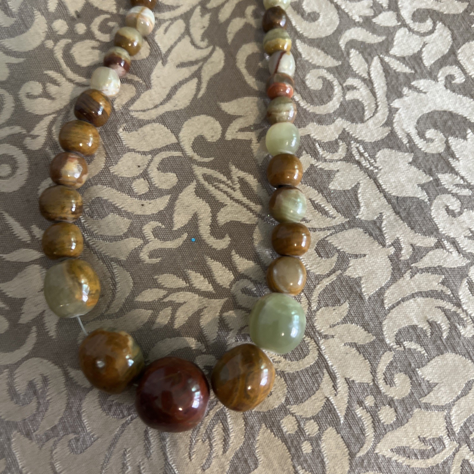 Gorgeous Beaded Necklace With Fish Hook Clasp Filigree Style Vintage Beautiful