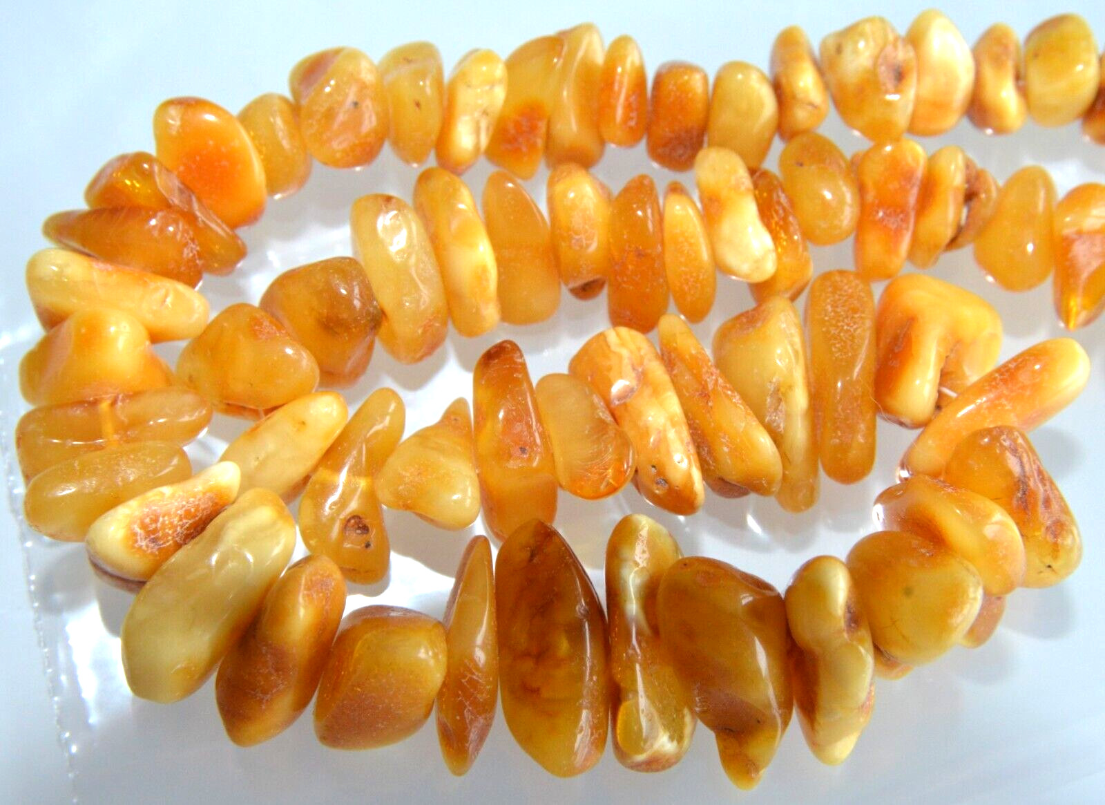 46gr RUSSIAN SOVIET BALTIC AMBER BEAD NECKLACE 琥珀 BRACELET STONE PENDANT EARRING