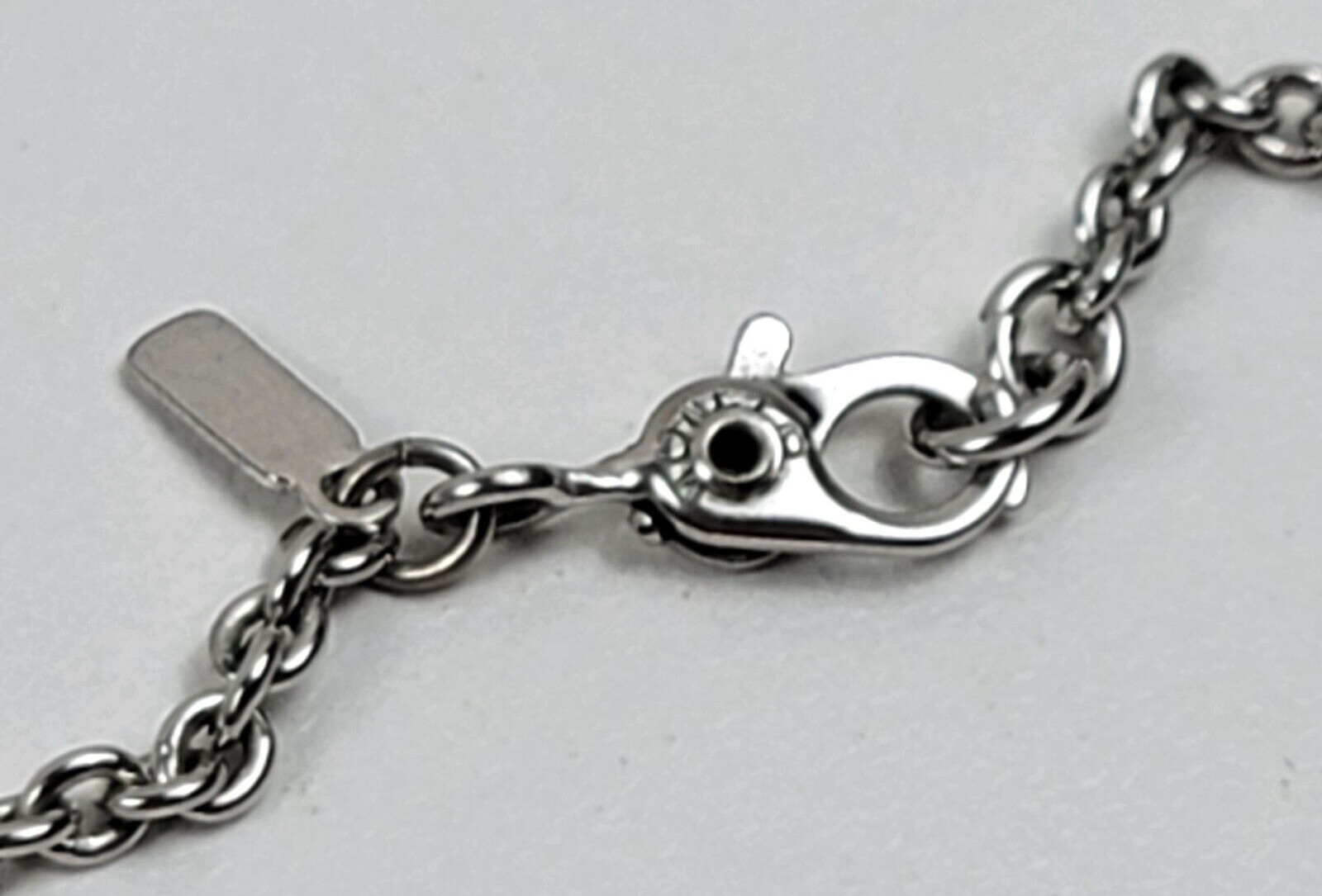 Vintage Signed MONET Silver-Tone Ball Bead Chain Necklace 16.5 In Lobster Clasp
