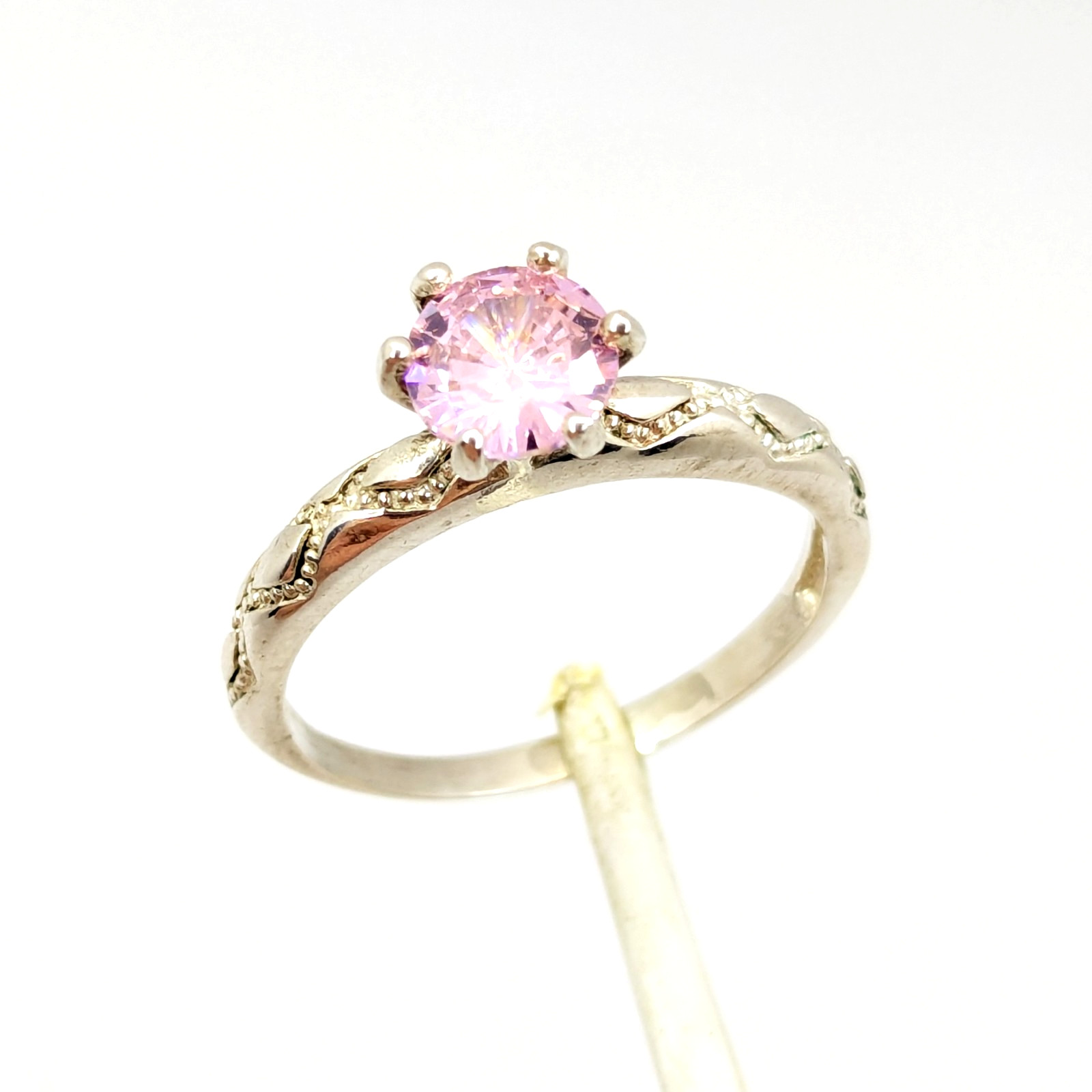 Vintage Luxury RING Silver 925 with Chic Bright Stone -size: 7.75US (17.5mm)| #8