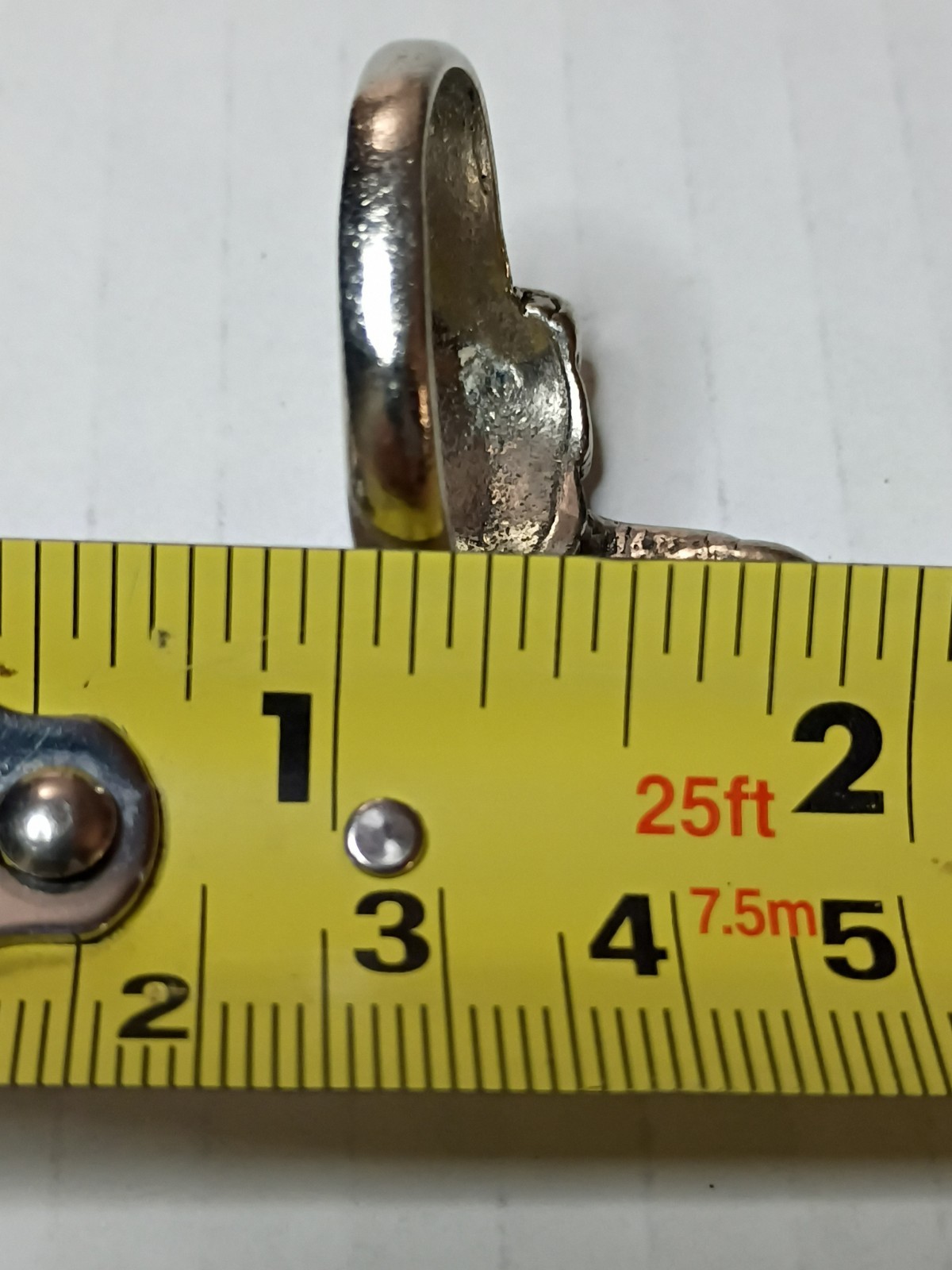 Vintage Metal Middle Finger Ring Size 13.75 Biker Retro Punk Rock Goth Crude