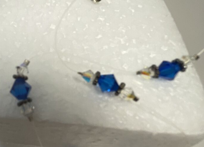 invisible chain crystal? sea glass? topaz? Lobster claw clasp Stunning
