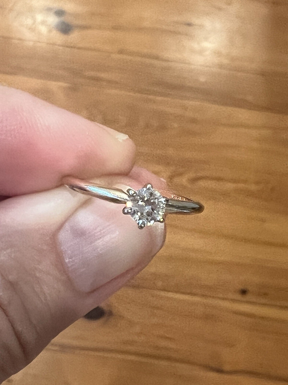 Old European Cut .3 Carat Diamond Ring 14k