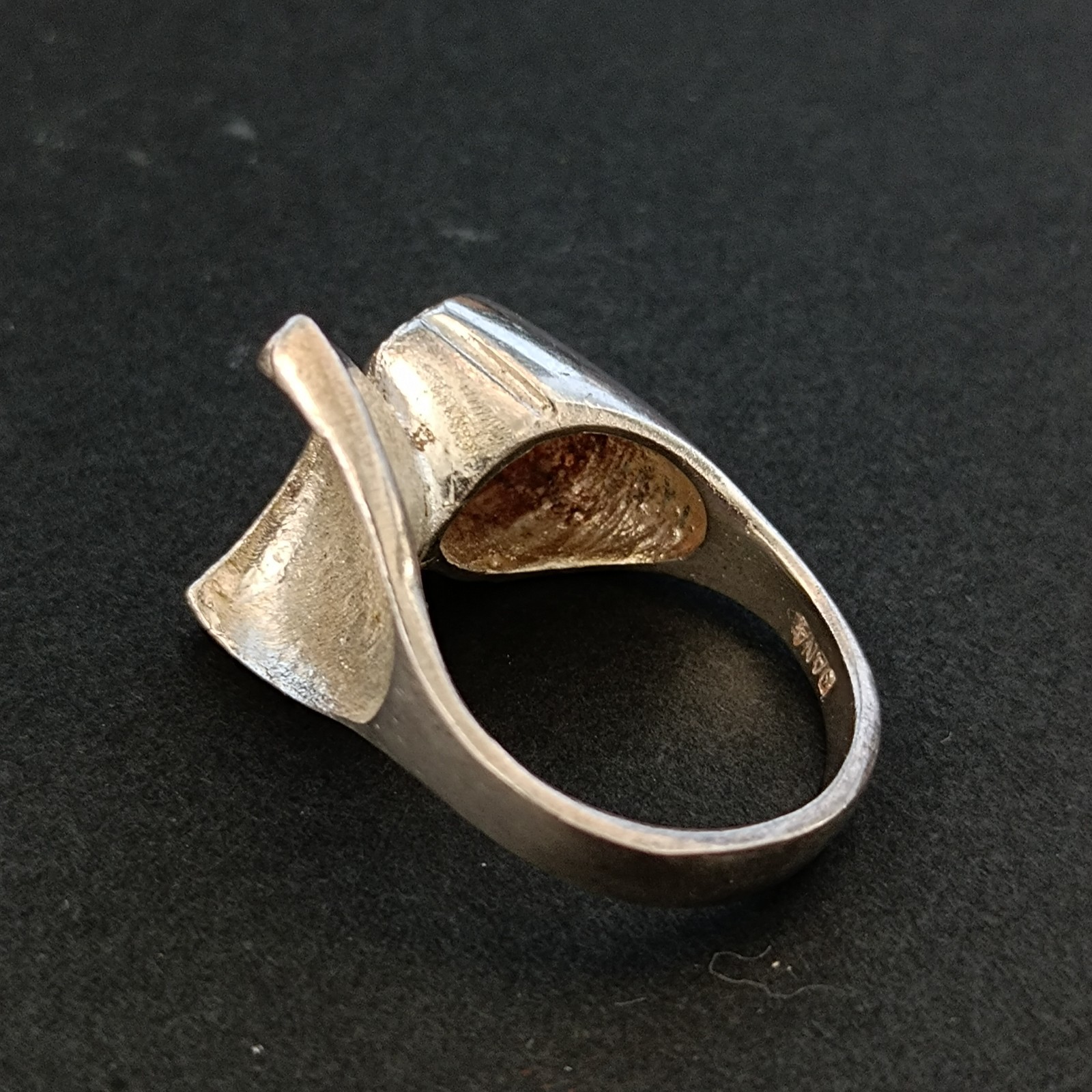 VTG Sterling Silver Ring Brutalist Modernist Sculptural Abstract Artisan OOAK 7