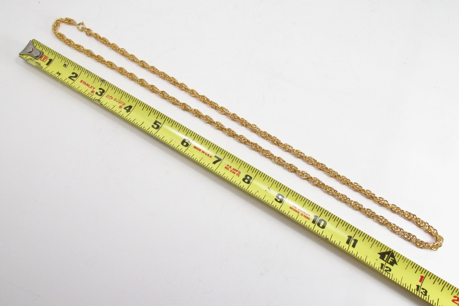 Vintage American Jewelry Chain Co. USA 12K Gold Filled Oval Link Necklace 26.5″