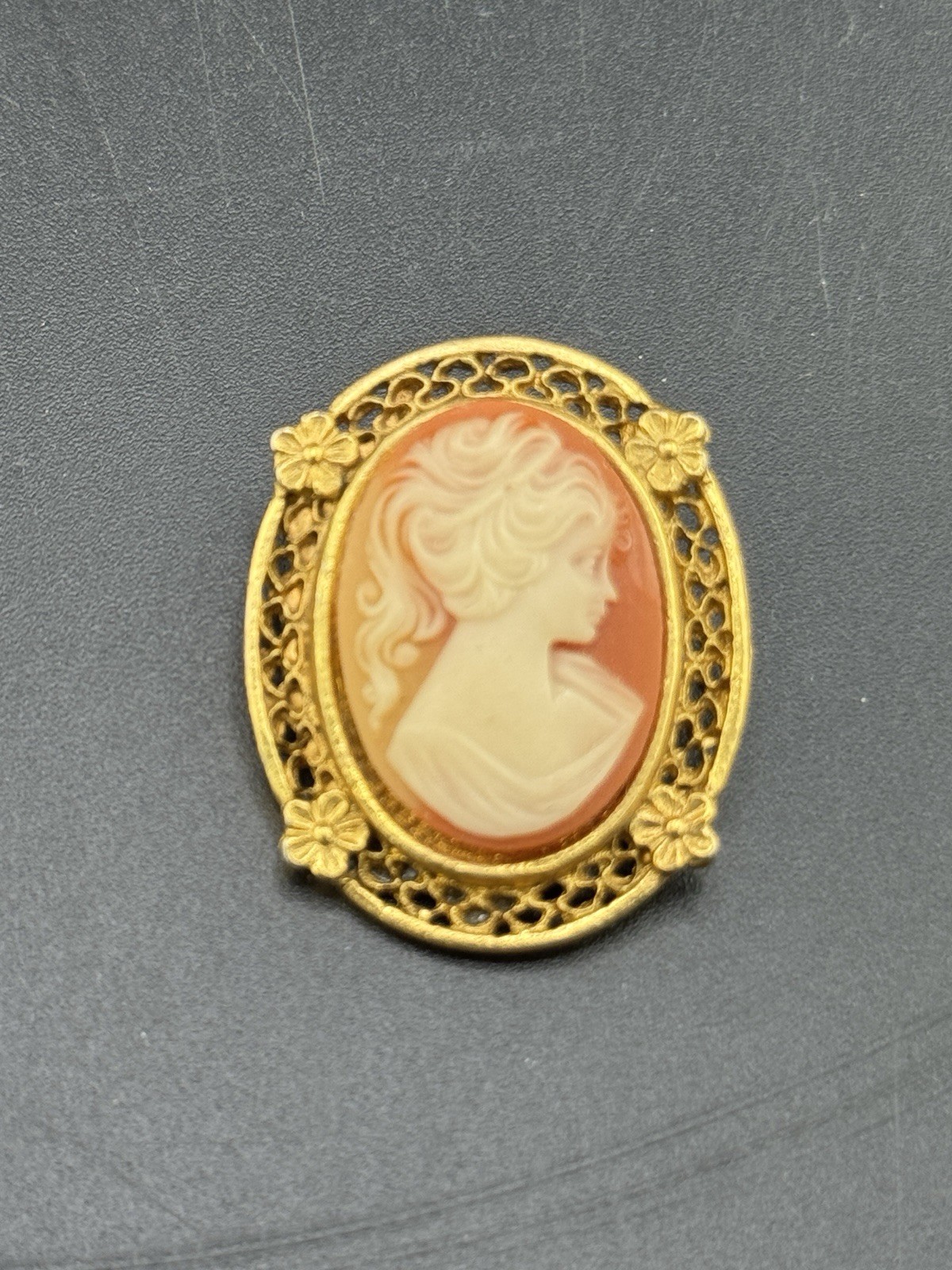 Cameo Brooch & Set Of Screw Back Earrings See Photos Different Cameo Girls