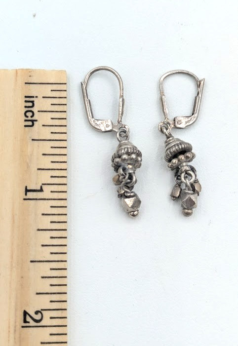 Sterling Silver Necklace Earring Set Artisan 925 Chain Link