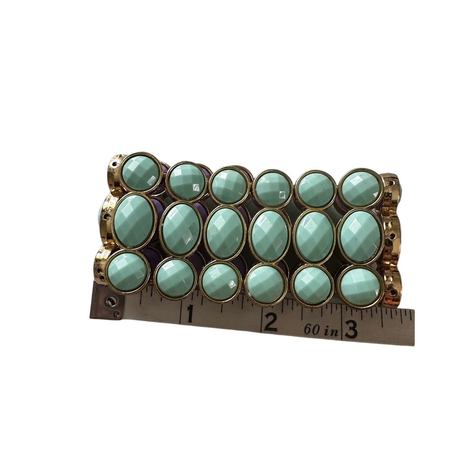 Reversible Purple and Teal Stretch Bracelet