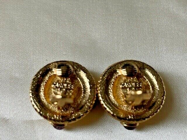 Cream Red Purple Blue Green Cabochon Mabe Pearl Earrings 0″L x 1″W x 1″H