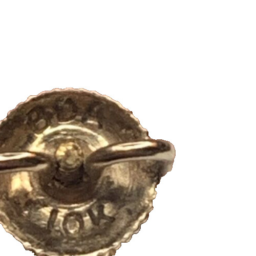1940s 10K Gold Clear Paste BDA Budlong Docherty & Armstrong Thread Post Earrings