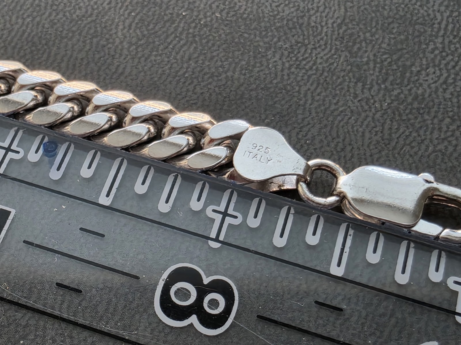 Spa Karizia Vintage Italian 925 Sterling Silver Cuban Link Bracelet 9 Inch