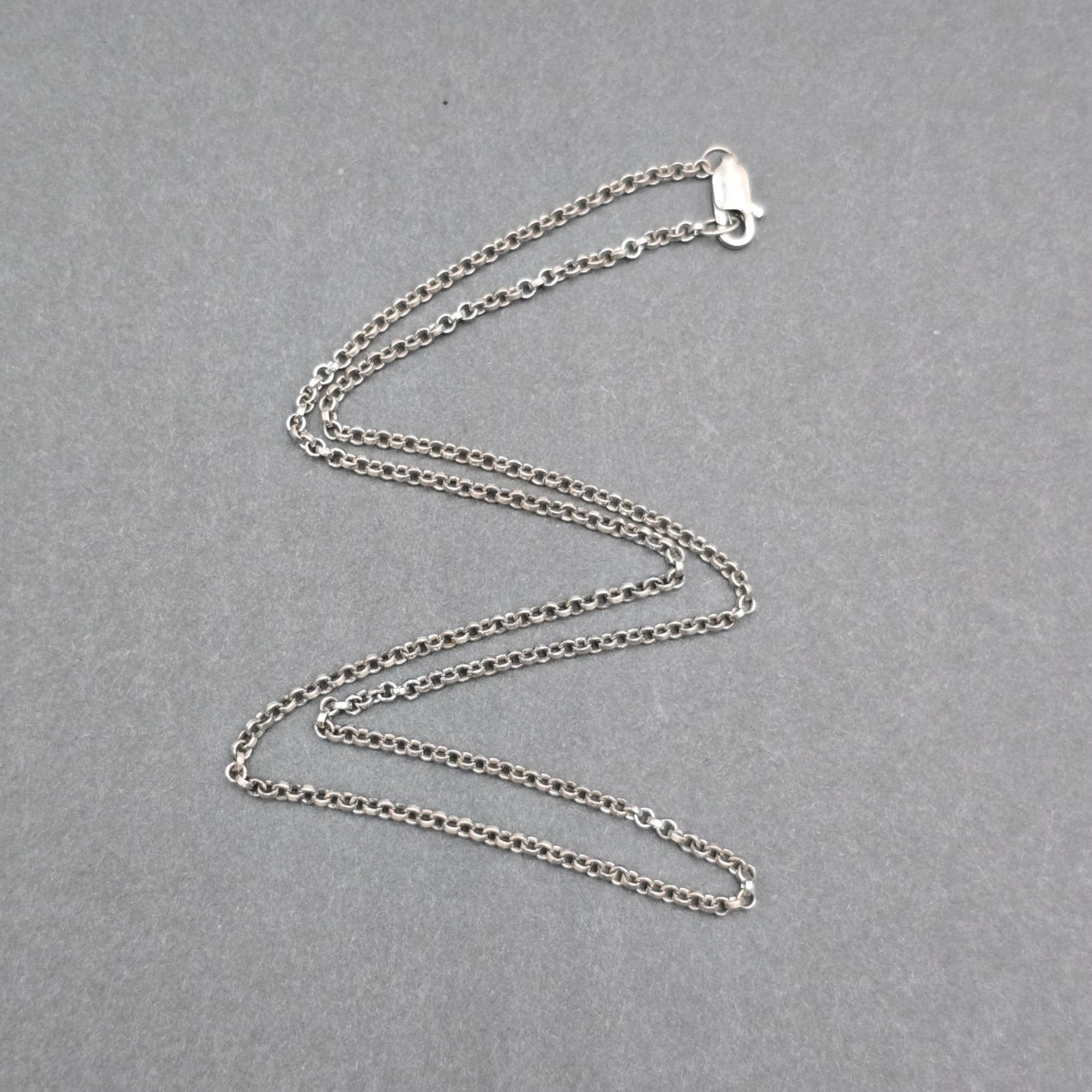 Vintage Sterling Silver Anchor Link Chain Necklace 925 Layering Choker 16″