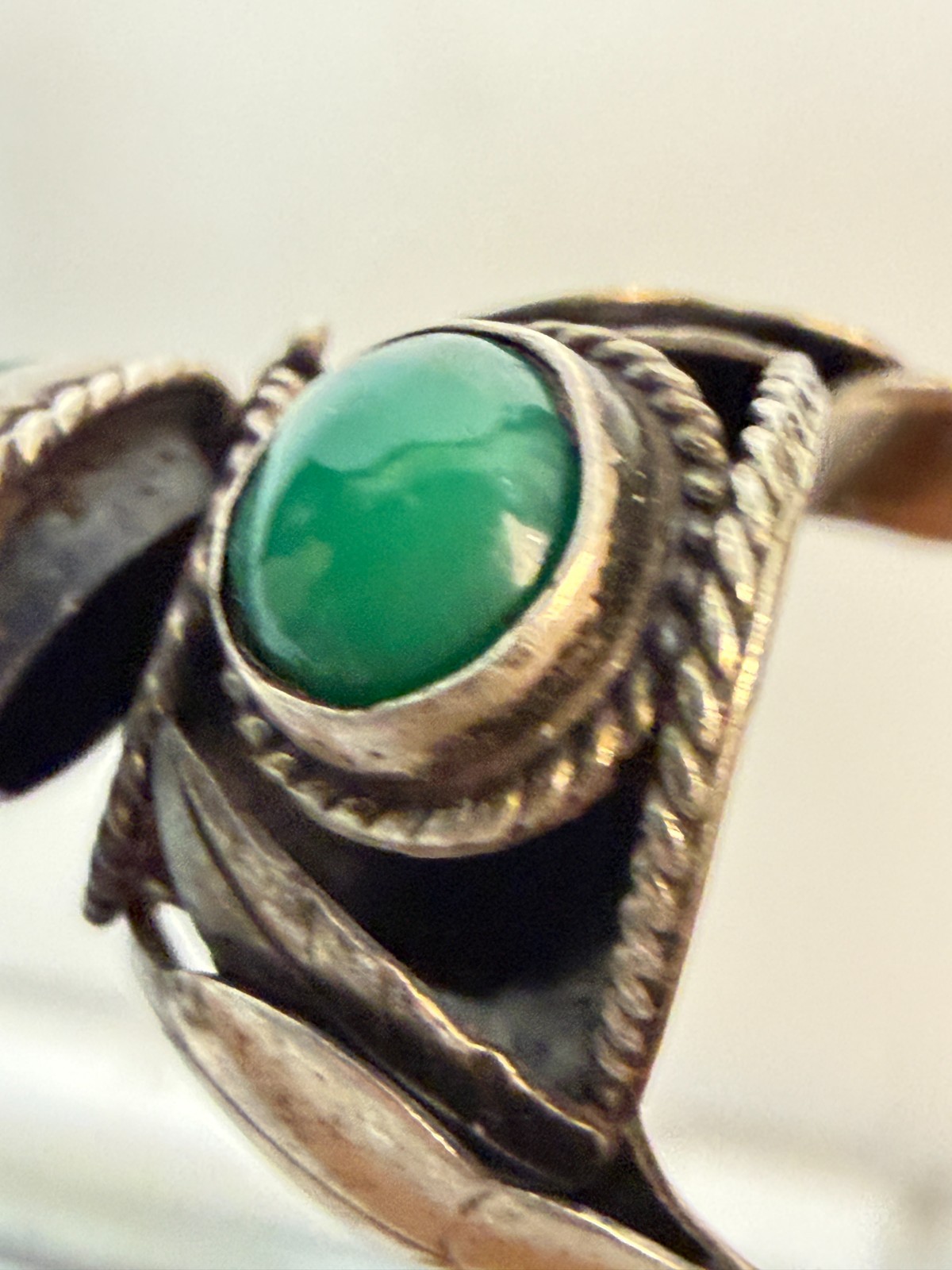 Vtg Taxco Mexico Sterling Green Onyx Chrysoprase Poison Ring Locket Box TA-24