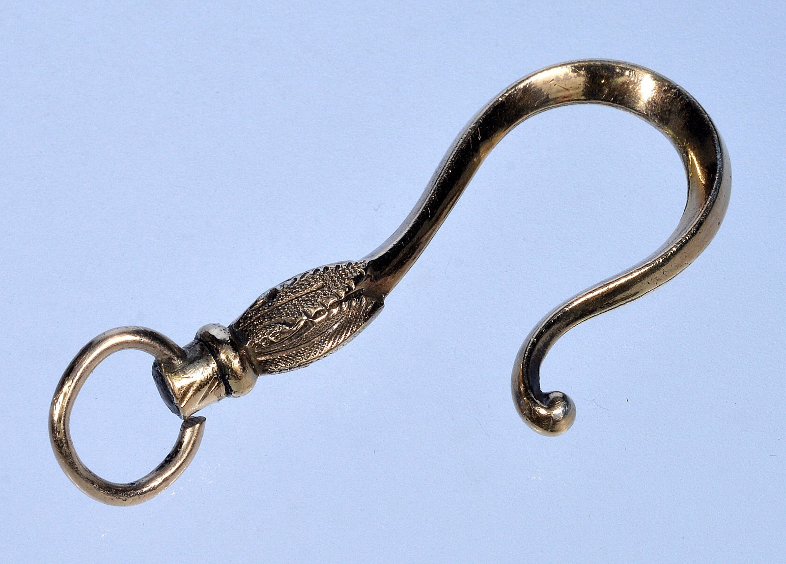 ANTIQUE GEORGIAN 10K GOLD LARGE HOOK CLASP FOR CHAIN NECKLACE C.1820 003963