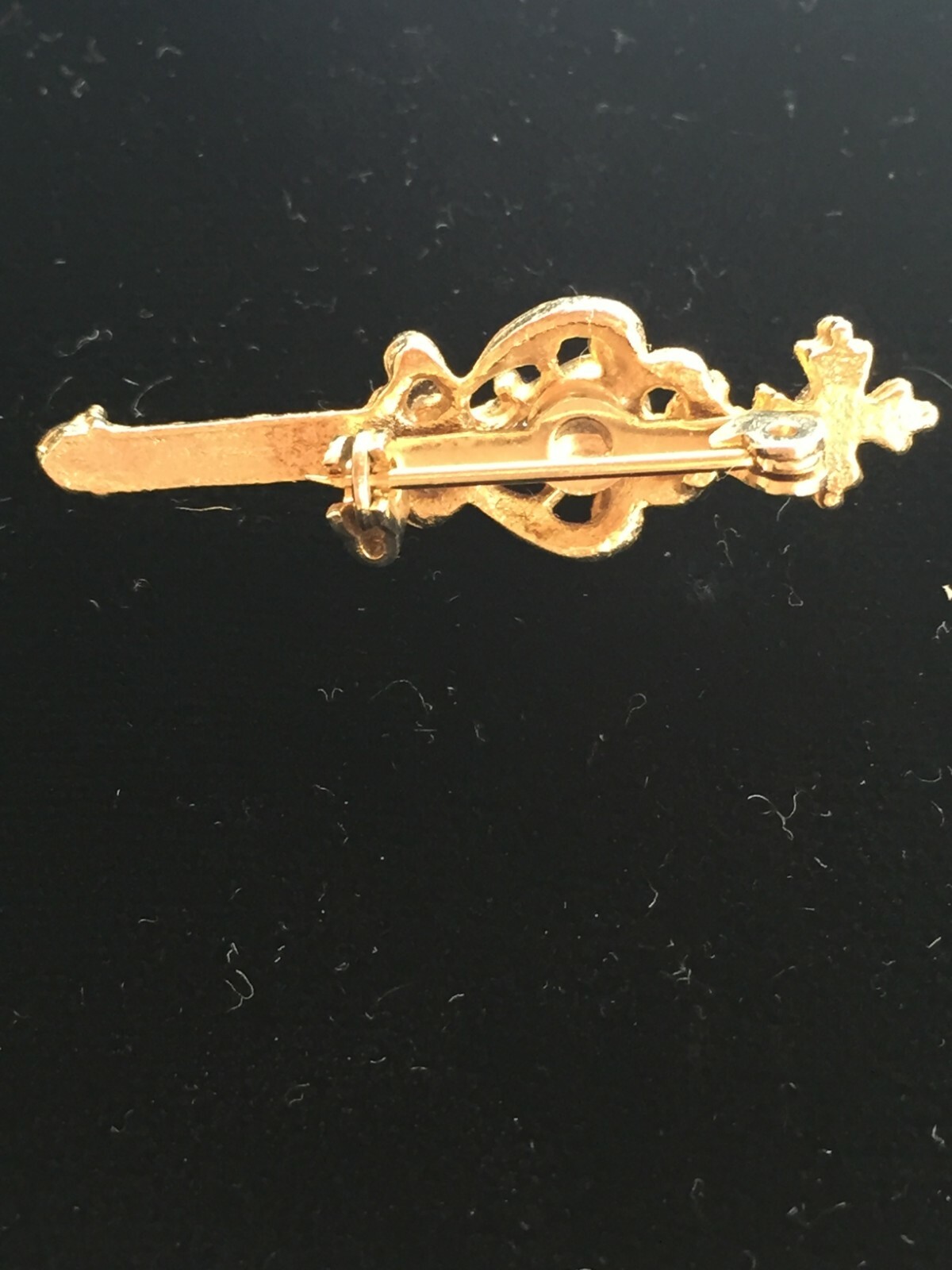 Antique Sword Brooch w/ Ruby, Opal, Emerald and Light Amethyst Gemstones