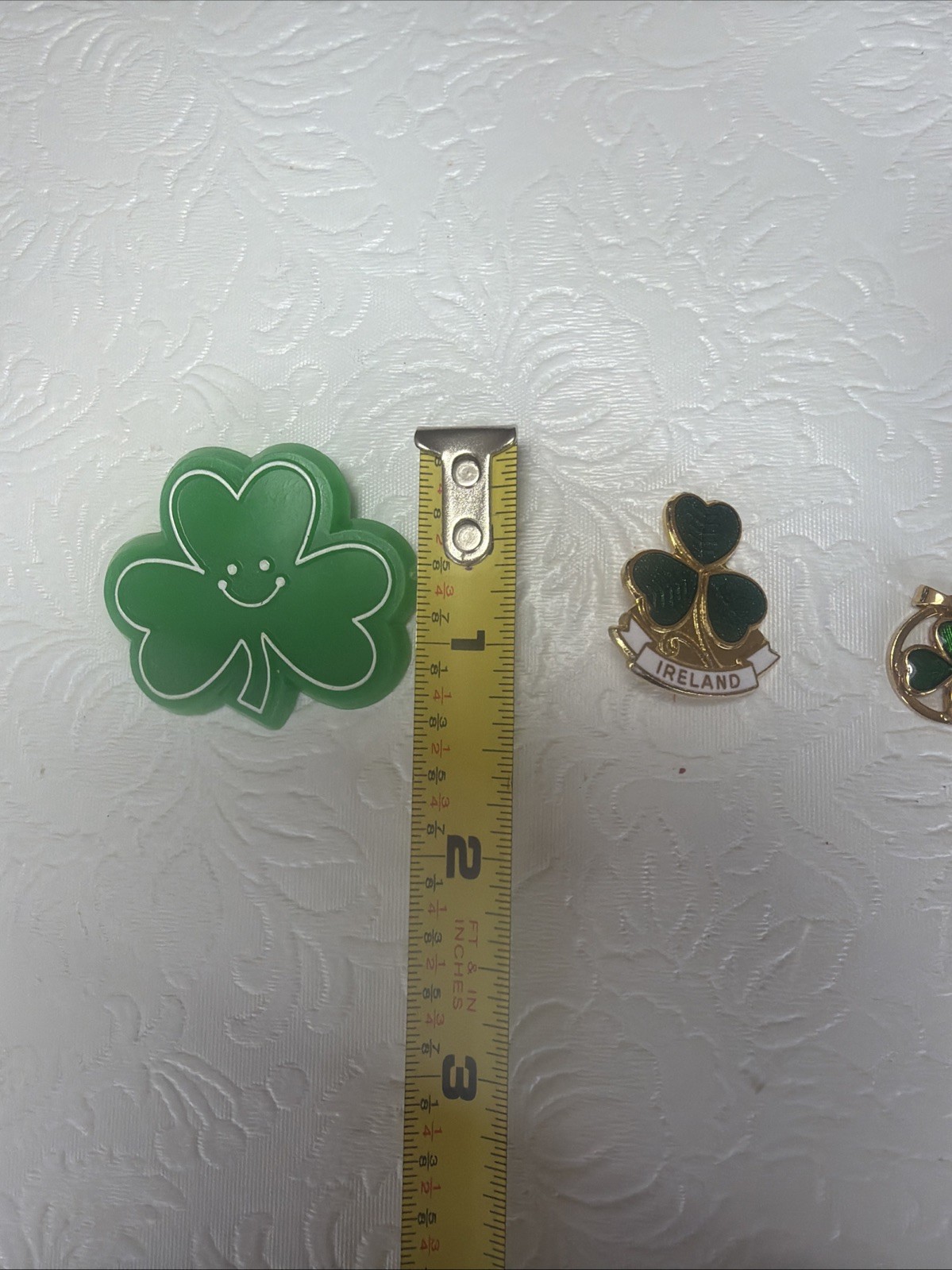 Vintage Lucky Irish Pin Brooch Lot Shamrock Leprechaun Ireland Horseshoe Pearl