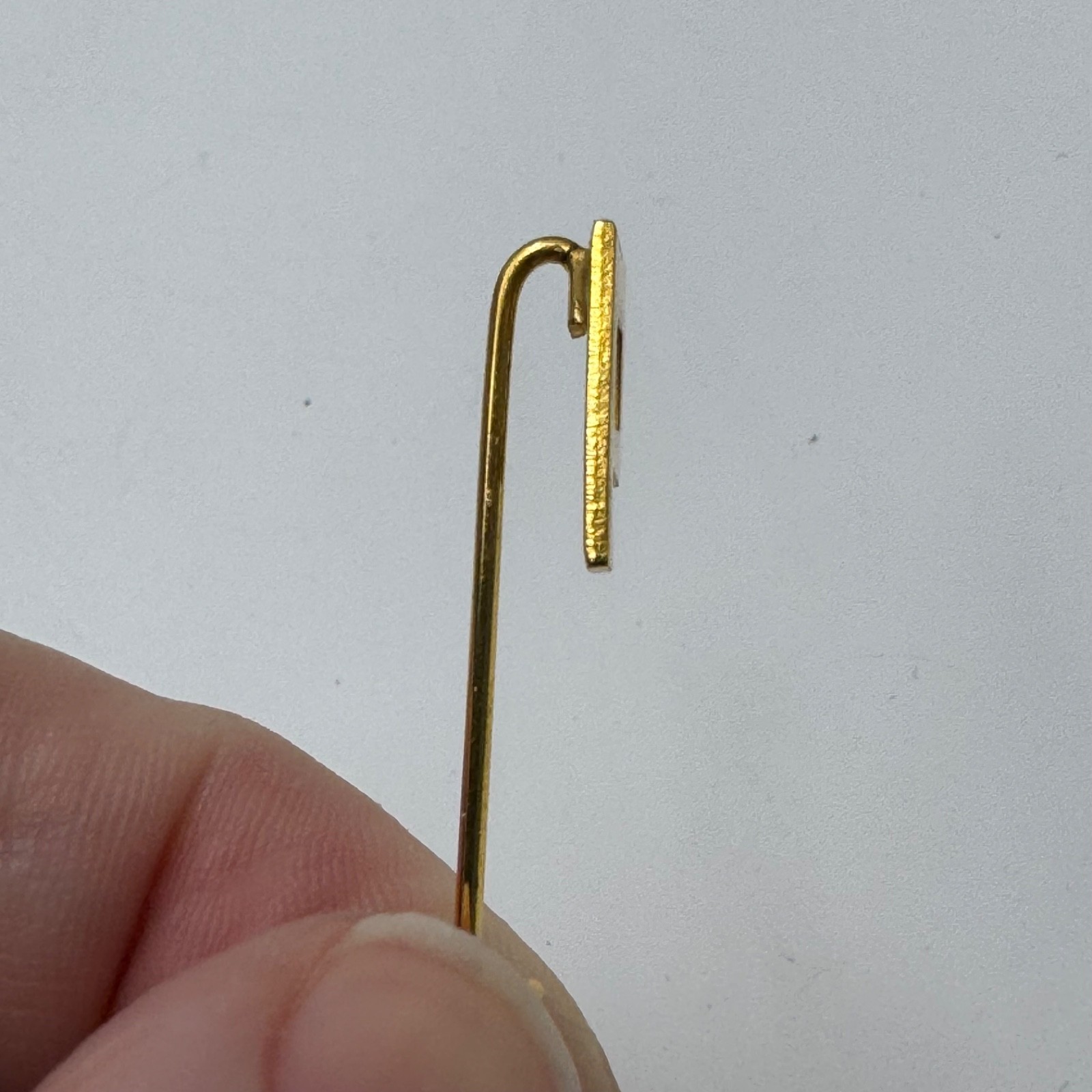 Mid Century Modern Initial Stick Pin Letter P Gold Tone Vintage Brooch