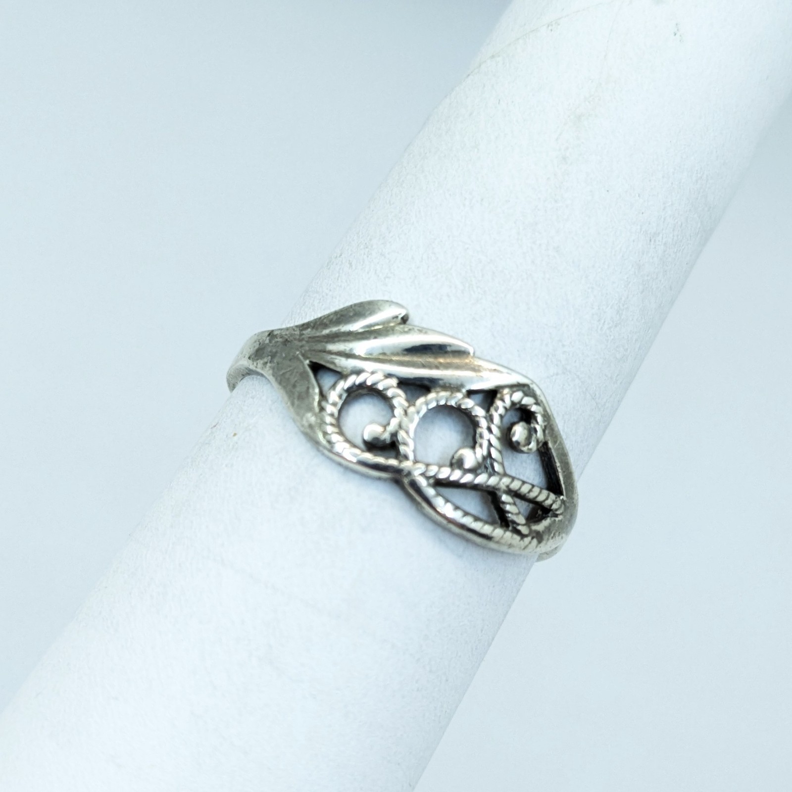Vintage Elegant Soviet RING Silver⭐925 stamp Star USSR-size: 9US (19mm) | UA #92