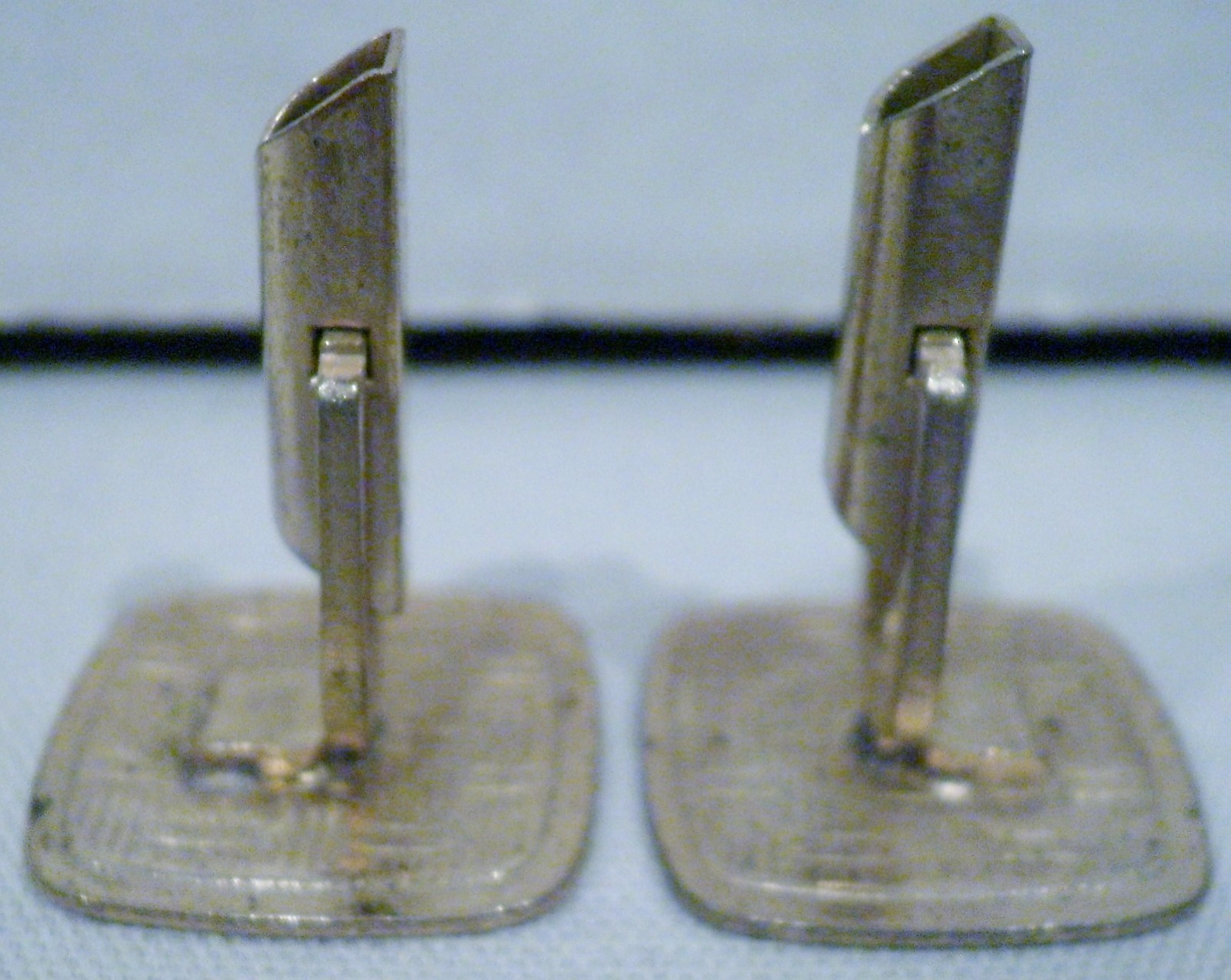 Vintage Gold Tone Woven Design Tie Clip Bar and Cuff Links