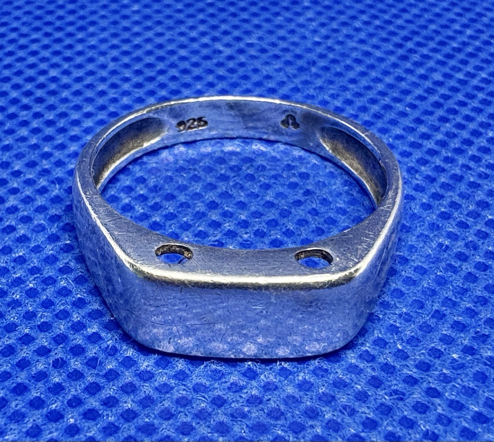 A28 Minimalistic Modernist 925 Silver Ring 3.69g Size 10 Vintage 1960s USA
