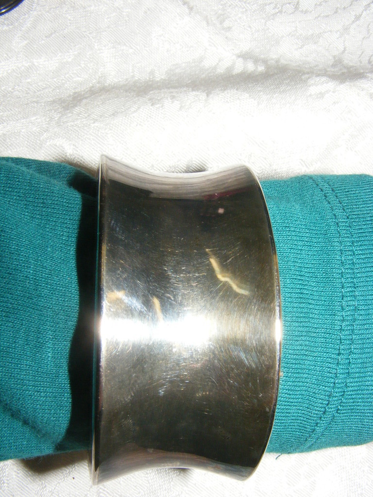 Vintage Silvertone Cuff Bracelet with Open Hinge