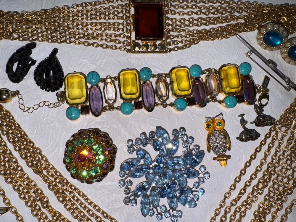 High End Vintage Jewelry Lot Eisenberg Austria Juliana KJL Weiss Sterling Silver