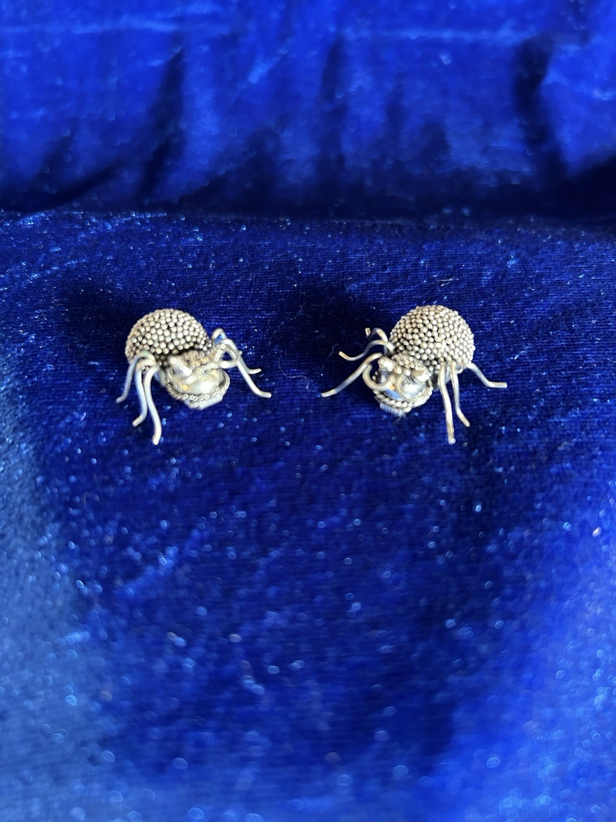 Vintage Sterling Silver Handmade Beetle Brooch/pins 2 Great Detail Nice Work