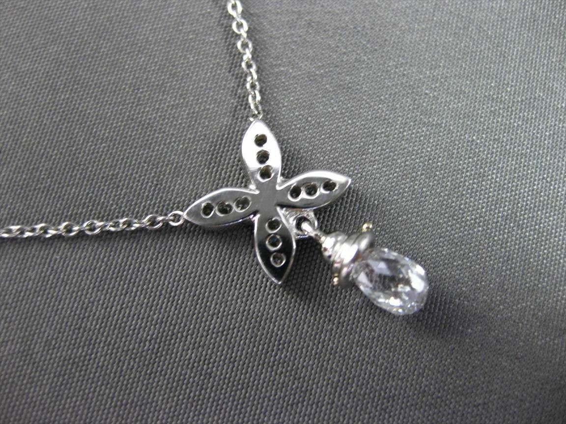 ANTIQUE PLATINUM .87CT EXTRA FACETED ROSE CUT DIAMOND FLORAL NECKLACE F/G VVS VS