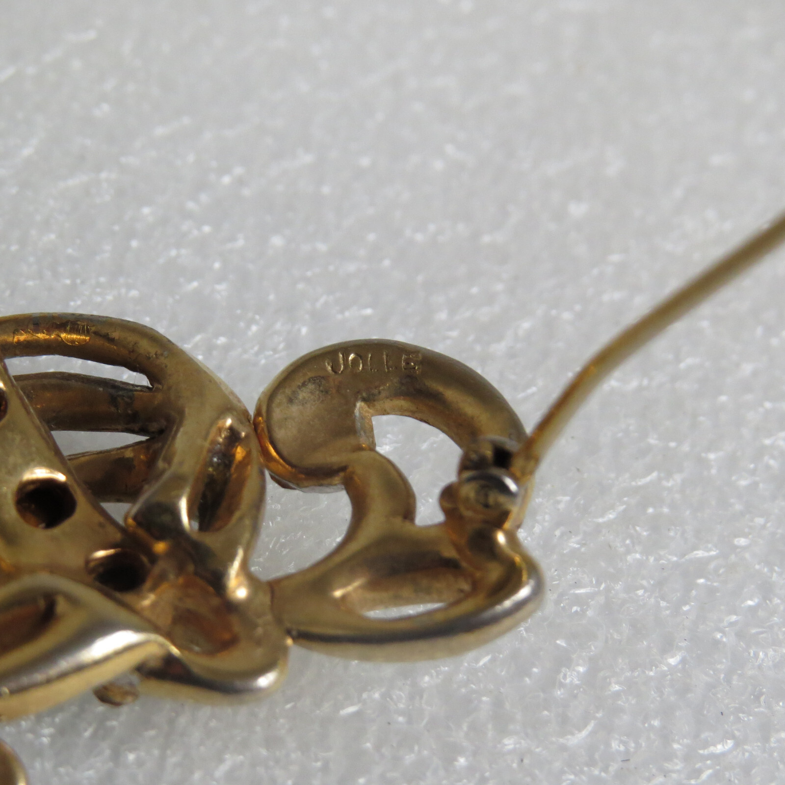 Vintage Signed JOLLE Gold Wash Silver Art Nouveau Art Deco Brooch