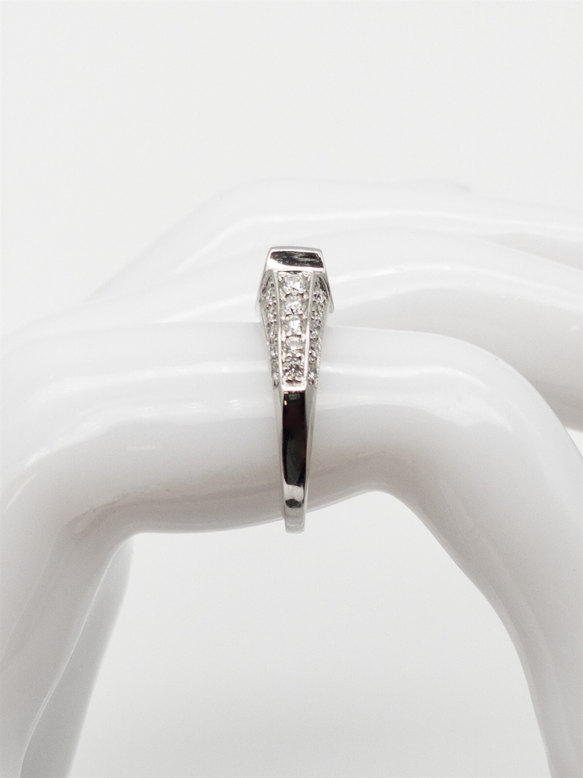 Designer $5000 1.52ct VS H Princess Cut Diamond 14k White Gold Wedding Ring