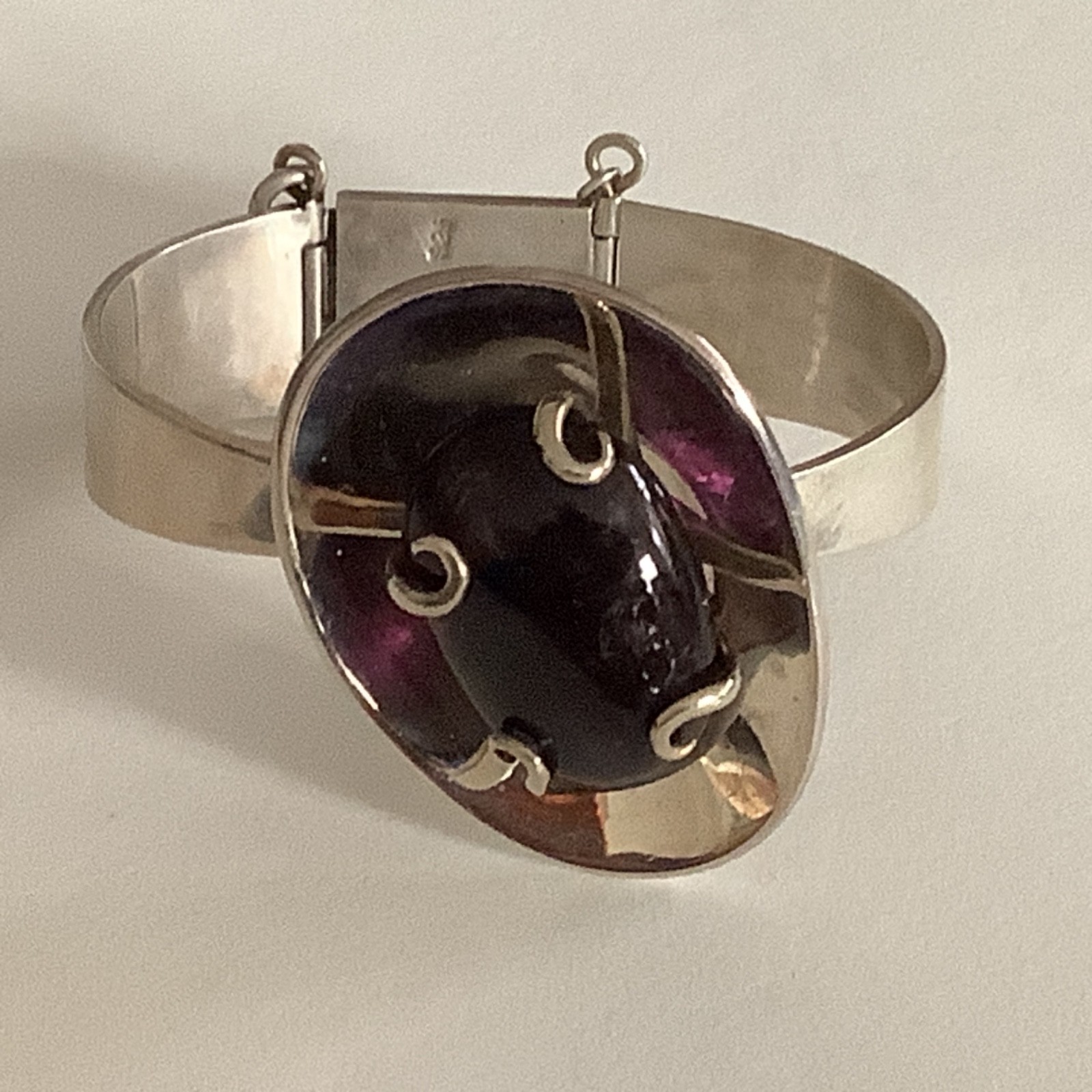 VTG Los Castillo MCM Sterling Silver Bracelet Amethyst?