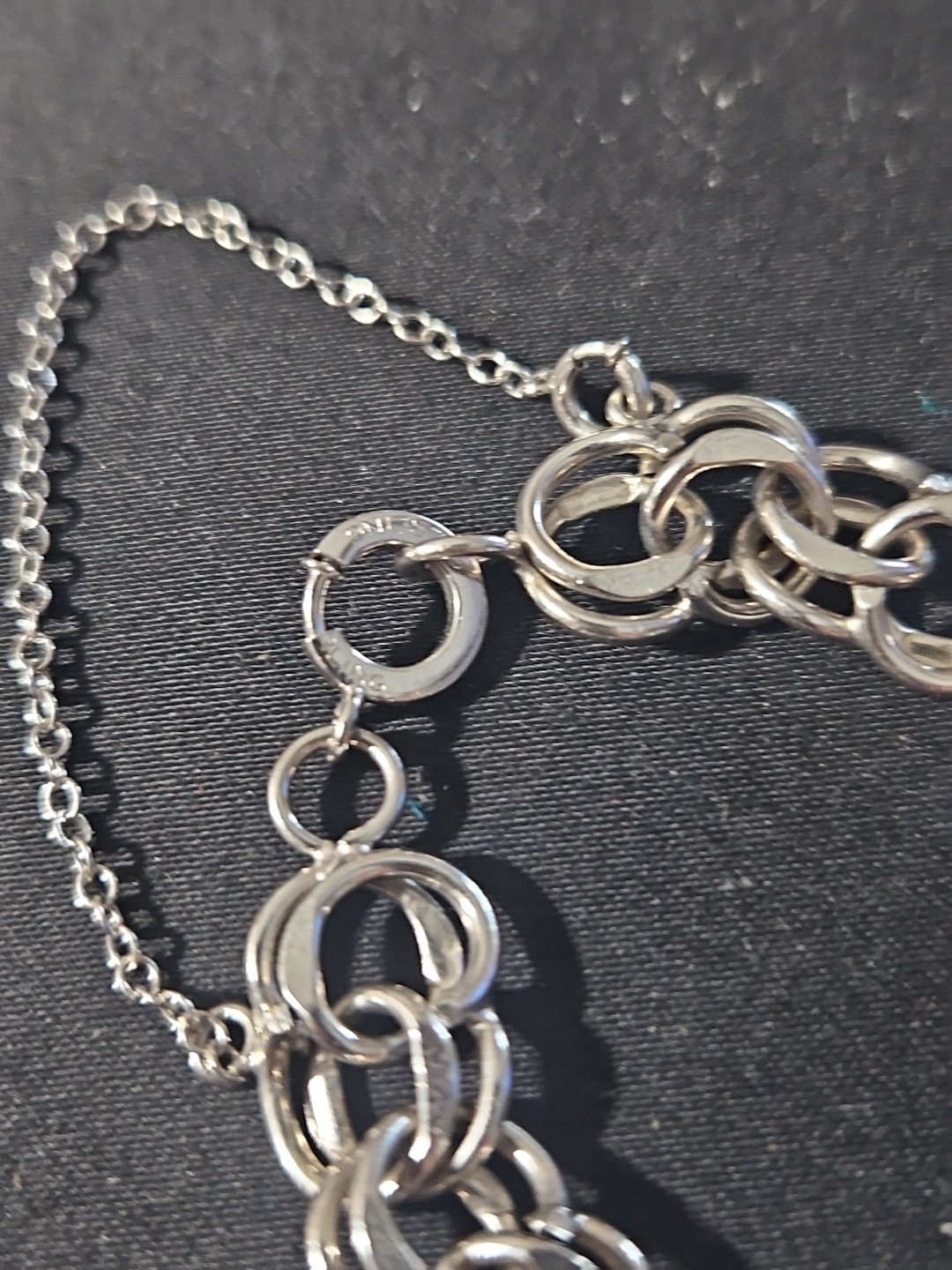 925 Sterling Silver Vintage Double Chain Link Bracelet