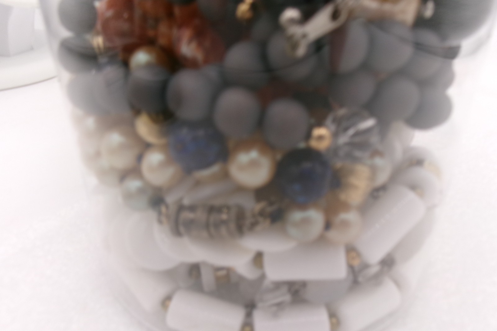 Mystery Jewelry Jar Vintage Beaded Statement Necklaces All Wearable 14 ounces
