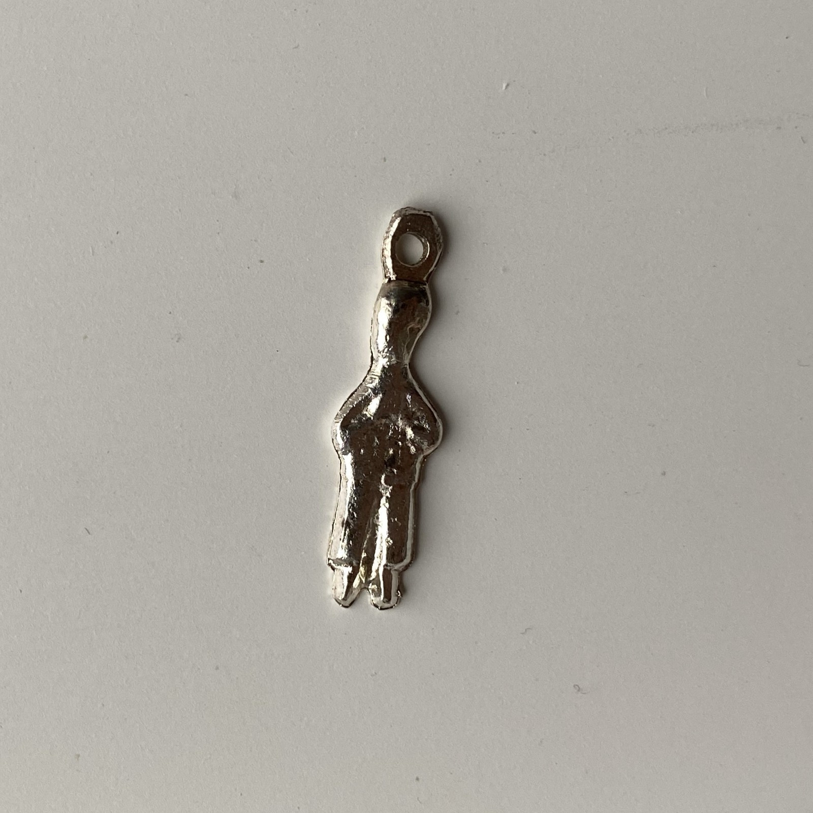 Vintage Mexico Milagro Charm Mexican ExVoto Religious Pendant Amulet Silver Tone
