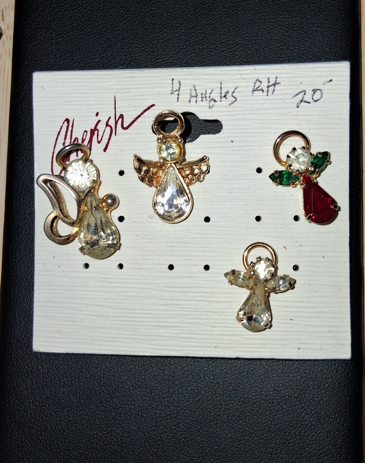 1980s/1990s Rhinestone Angel Pins