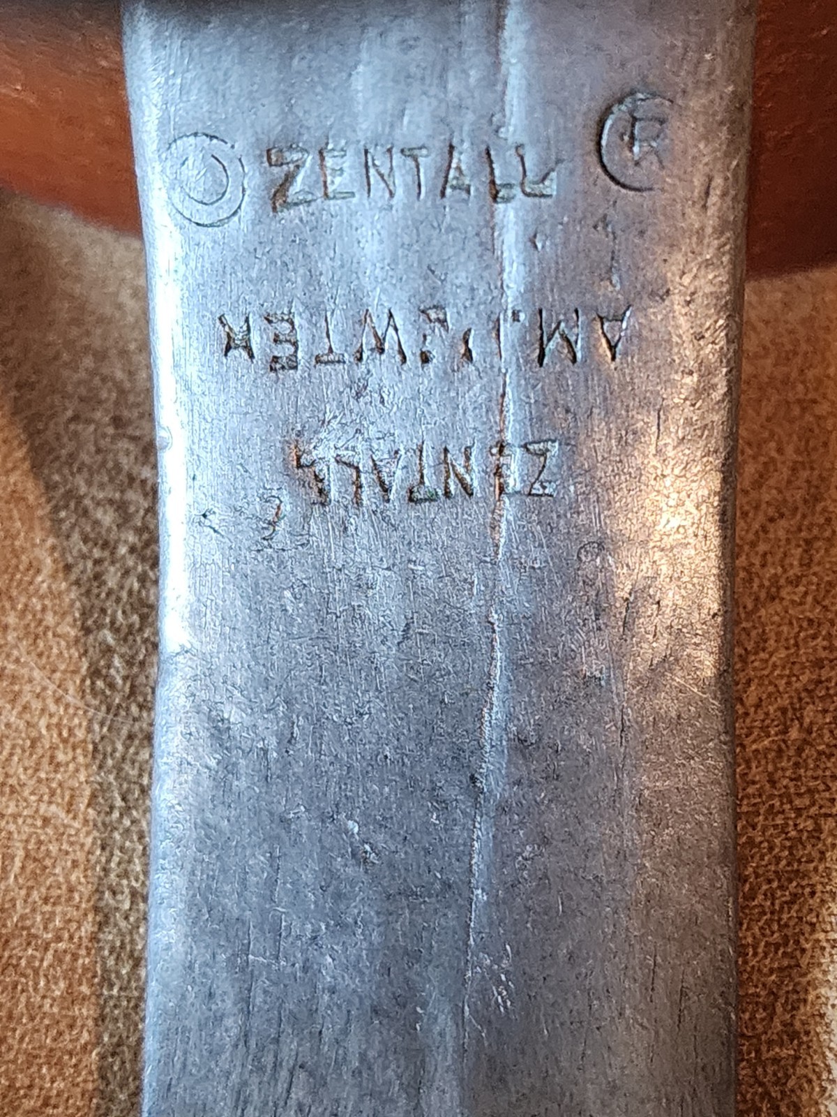 Robert Zentall Hammered Pewter Cuff Bracelet 3/4″ Wide Signed