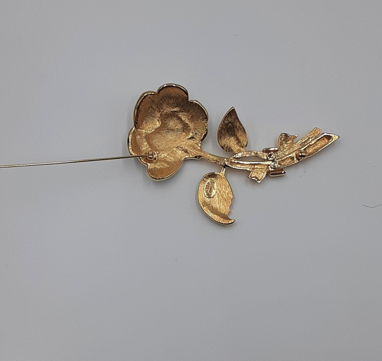 Vintage Signed Nolan Miller Stunning Rose Brooch Called the “Pavé Rose Pin”
