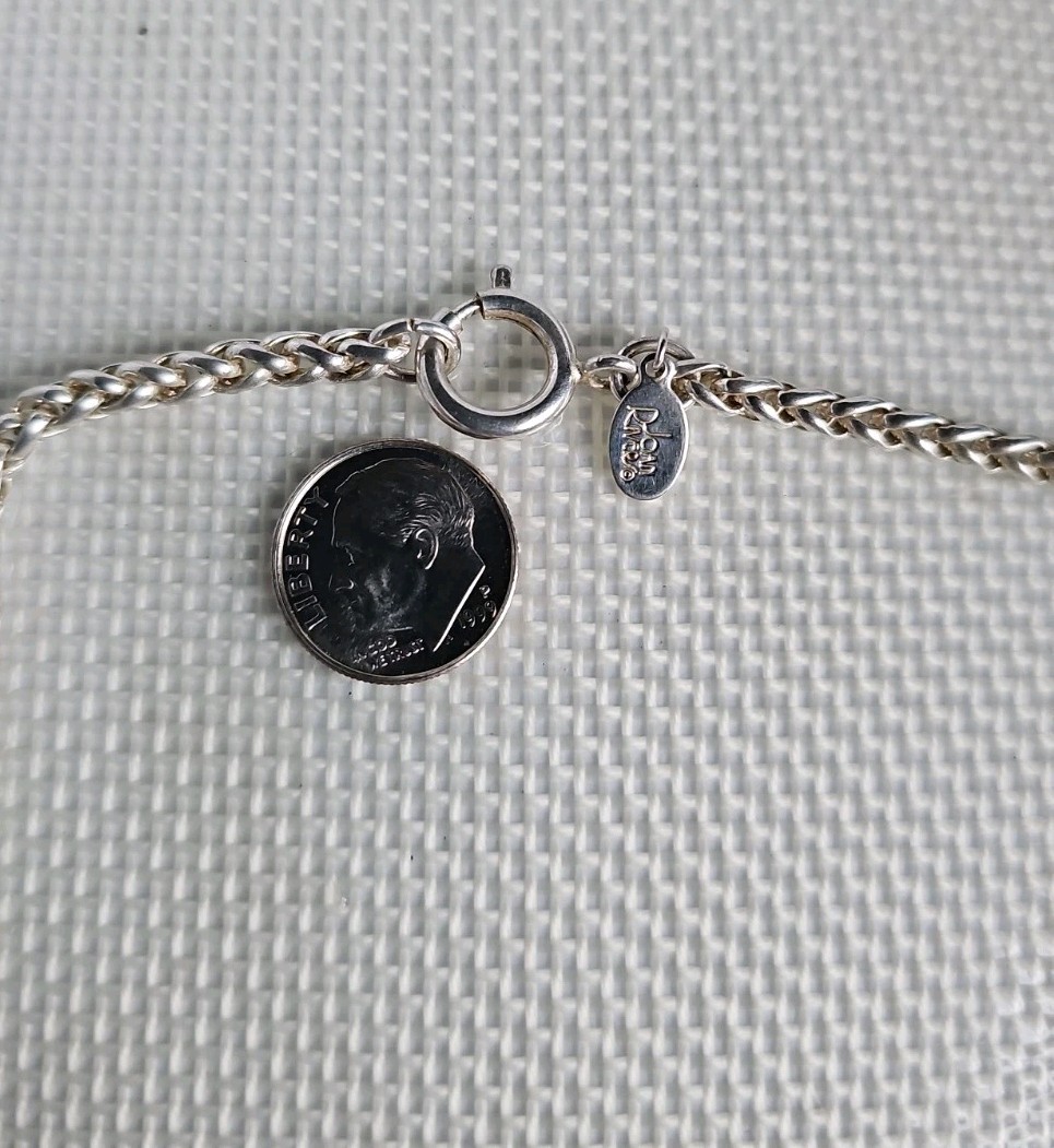 Joan Rivers Vintage Shiny Silver Tone 36″ Long Wheat Chain Classic 90s Necklace
