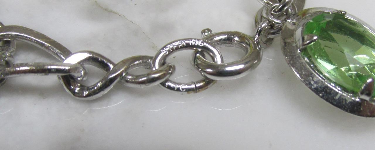 Sterling Silver Charm Bracelet w/ 5 Charms; 1 Danecraft 7-1/4″ ~ 19.5g ~ 9-K600
