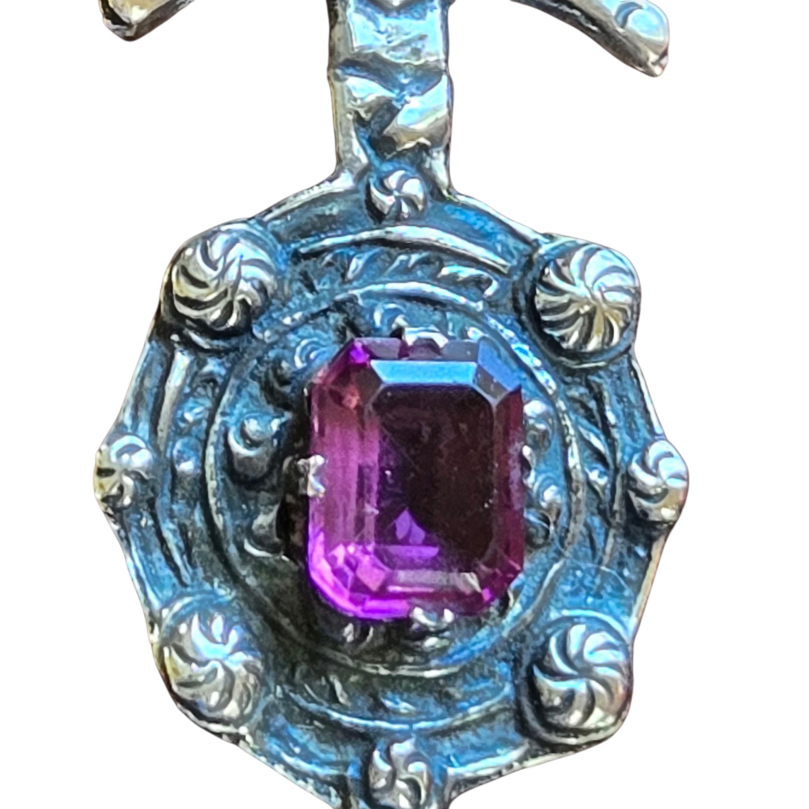 Vtg Cook Holland & Co Sterling 925 Sword/ Shield Brooch Hallmark Birmingham
