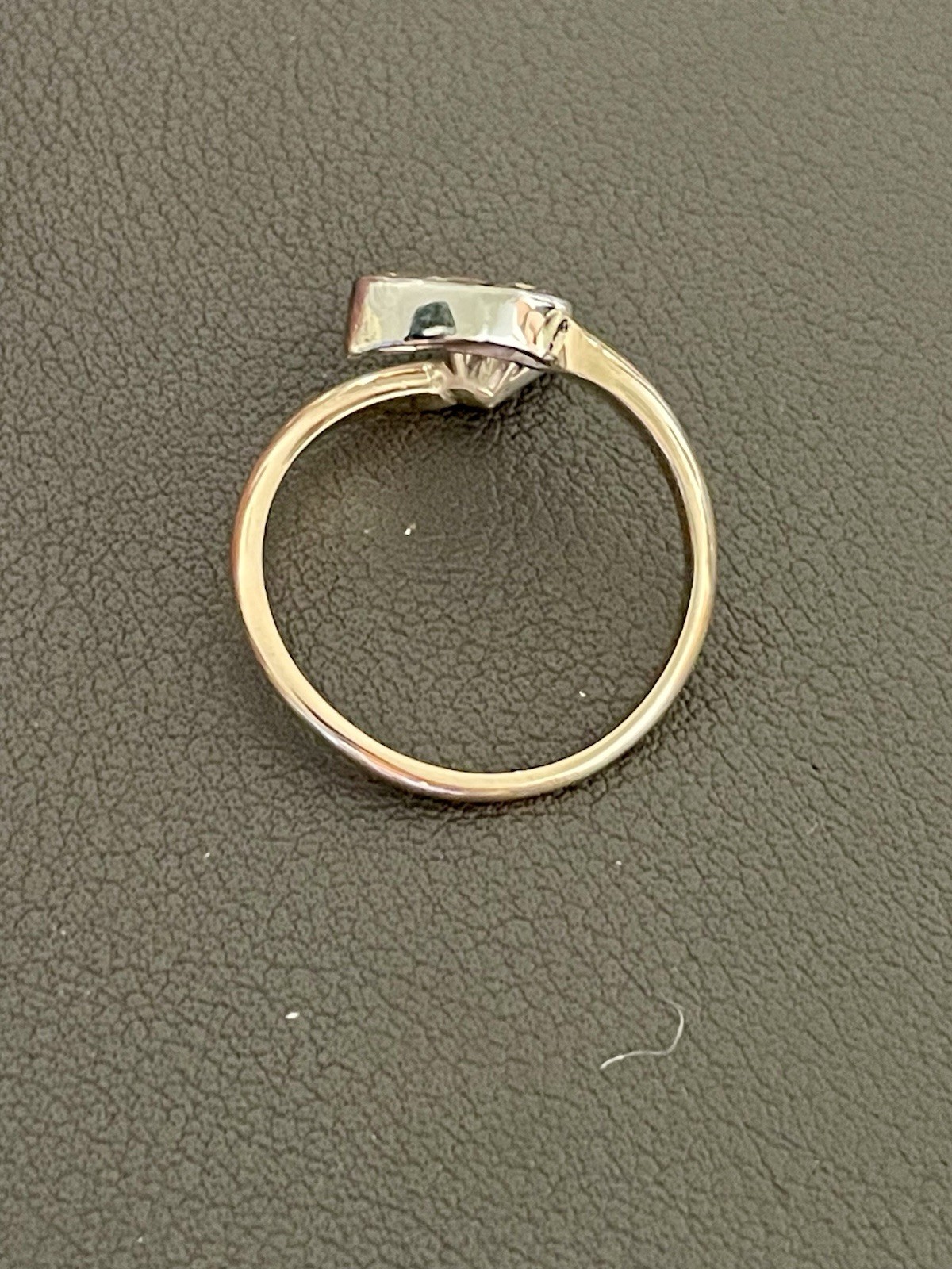 14KT Yellow/White Gold 0.70CTW Champagne And White Diamond Ring. Size 6.75(B44)